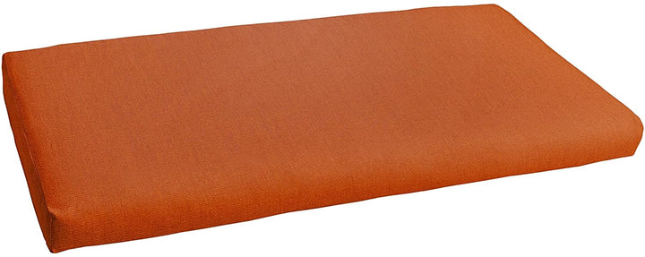 Rust Orange Indoor/Outdoor Bench Cushion 48 W X 19 D Solid