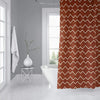 MISC Rust Shower CurtainVanessa Brown Geometric Southwestern Polyester