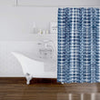 MISC X ray Shibori Indigo Shower Curtain by Blue Abstract Bohemian Eclectic Polyester