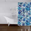 MISC Shower Curtain by 71x74 Blue Floral Cottage Polyester