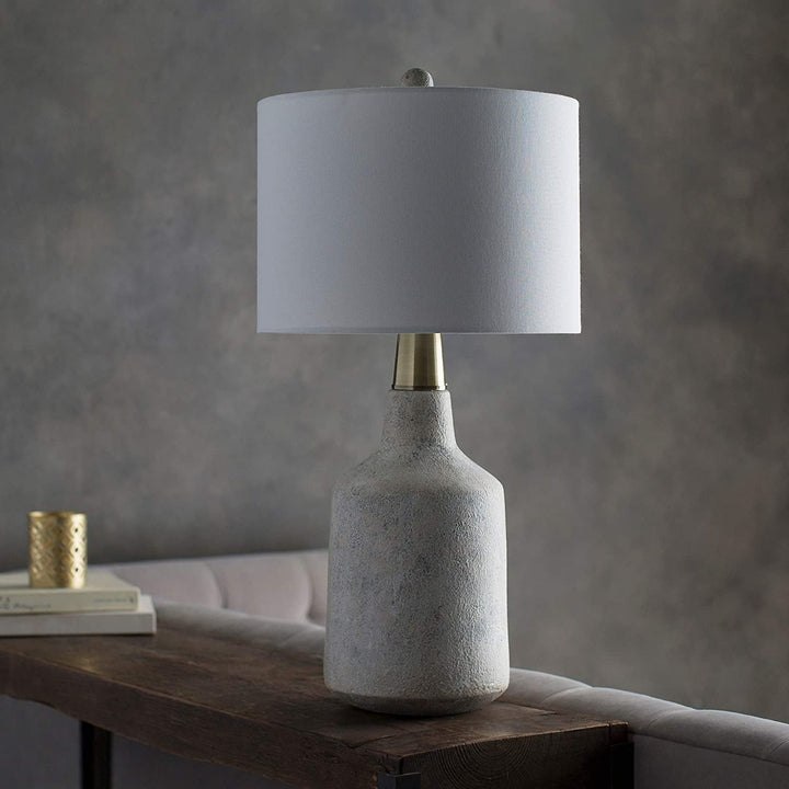 Table Lamp White Base Shade Modern