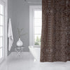 MISC Chocolate Shower Curtain by 71x74 Brown Geometric Southwestern Polyester
