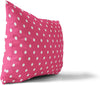 Polka Dots Pink Lumbar Pillow by Pink Dot Modern Contemporary Polyester Single Removable Cover
