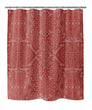 MISC Terracotta Shower Curtain by 71x74 Orange Geometric Southwestern Polyester