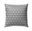 Retreat Smoke Indoor|Outdoor Pillow by Tiffany 18x18 Grey Geometric Modern Contemporary Polyester Removable Cover