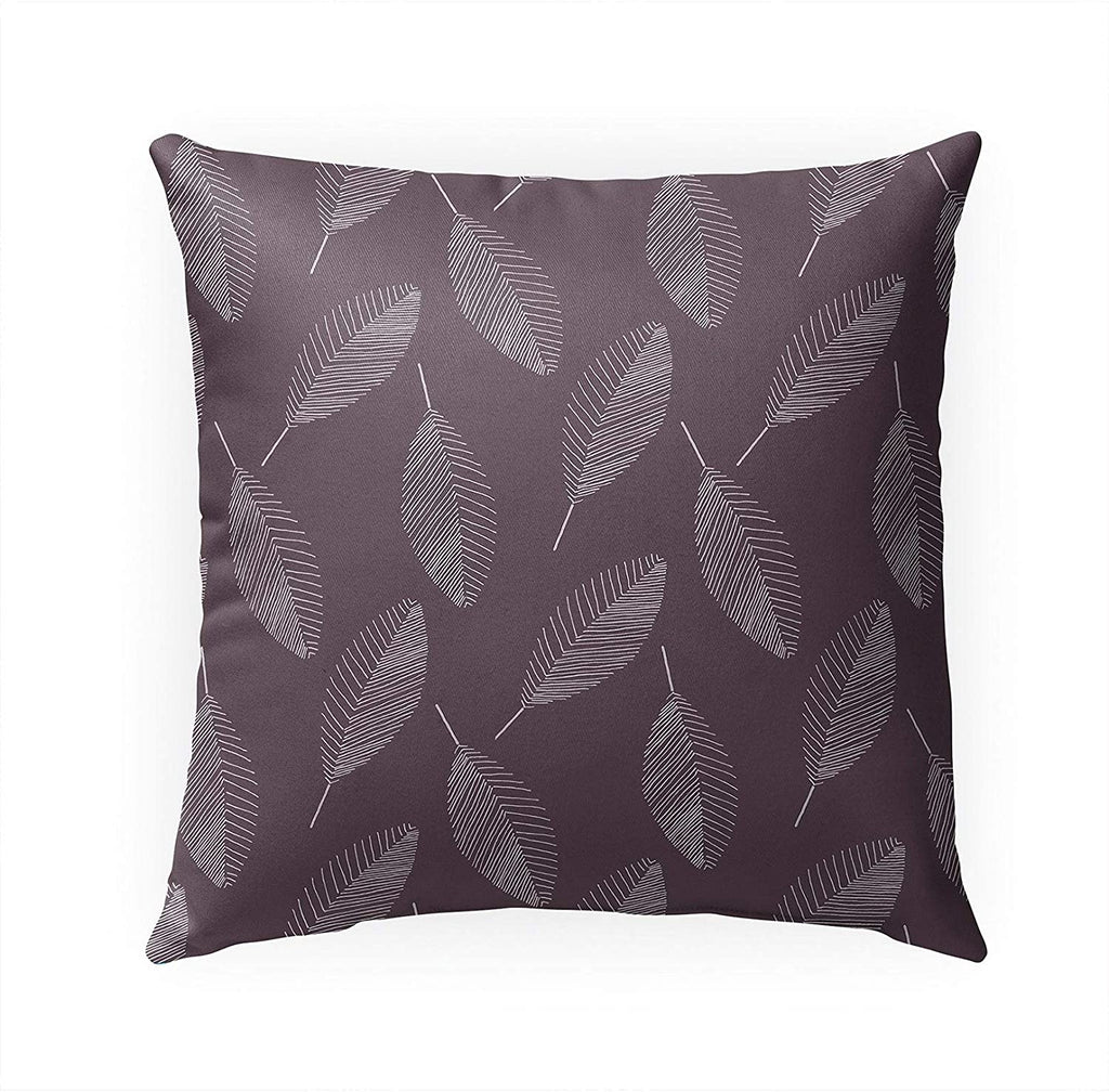 MISC Paper Leaf Dark Indoor|Outdoor Pillow by Chi Hey Lee 18x18 Red Geometric Bohemian Eclectic Polyester Removable Cover