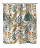 MISC Tropical Leaves Flowers Shower Curtain by 71x74 Green Floral Tropical Polyester