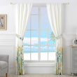 MISC Grand Curtain Panel Pair (Set 2 Panels) White Nature Beach Nautical Coastal Polyester Lined