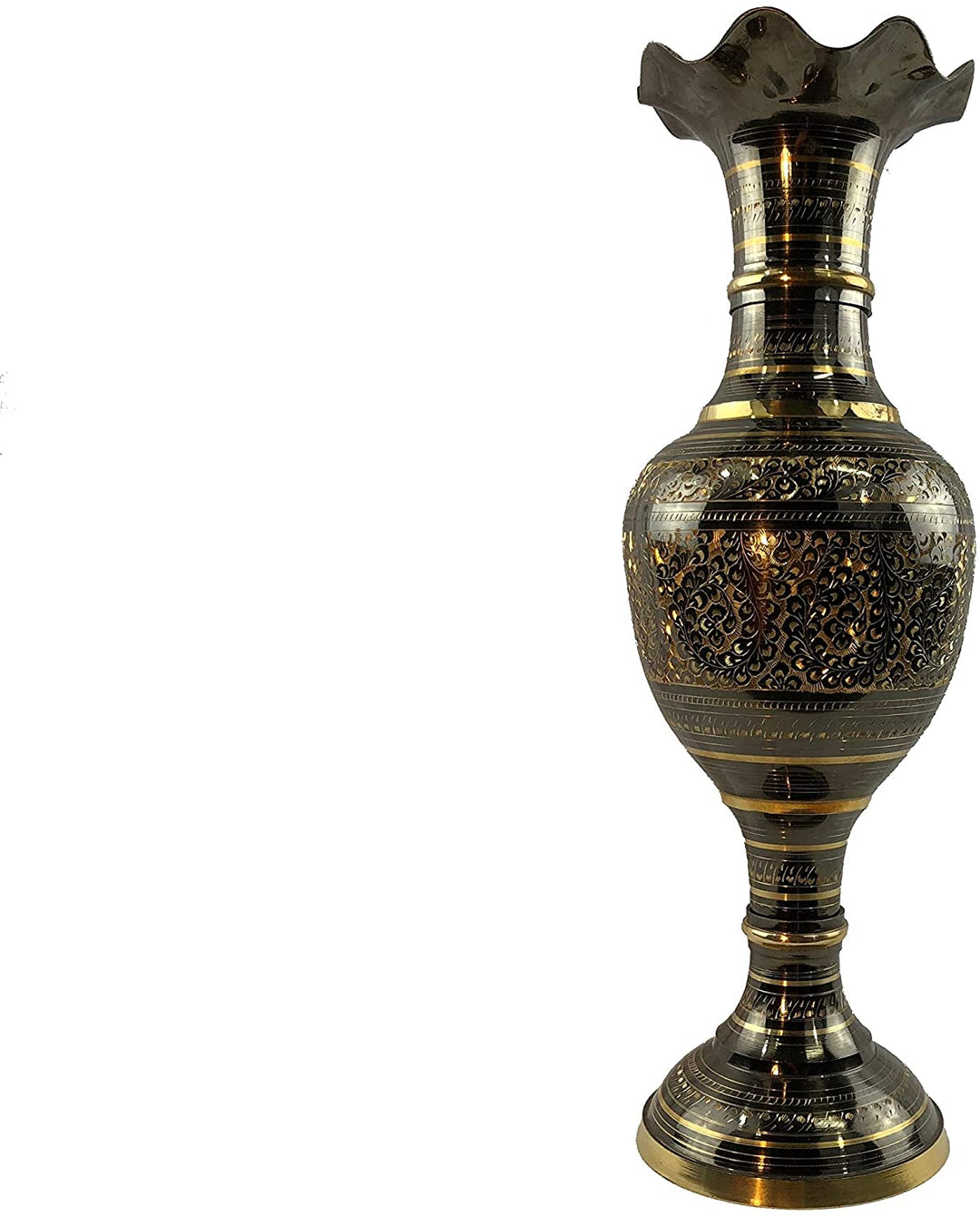 Brass Vintage Black/Gold Table Vase Gold Mid Century