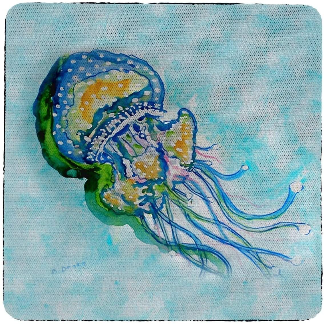 Jellyfish Coaster Set 4 Color Synthetic Fiber