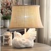 MISC Rooster Table Lamp White Farmhouse