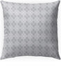Steel Indoor|Outdoor Pillow by Tiffany 18x18 Grey Geometric Modern Contemporary Polyester Removable Cover
