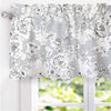 Floral Pencil Sketch Pattern Lined Window Valance Grey White Modern Contemporary 100% Polyester