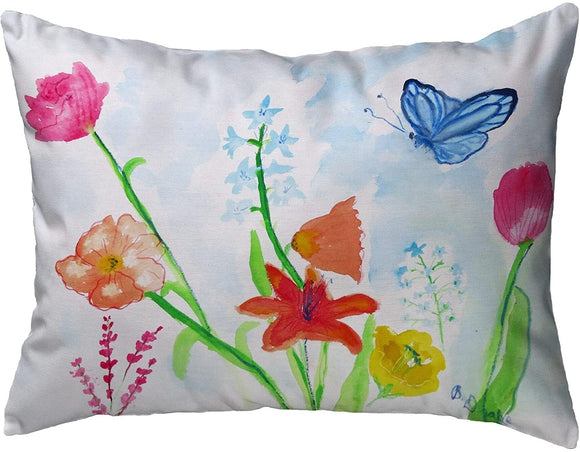 Pastel Garden Extra Large Zippered Pillow 11x14 Color Graphic Casual Polyester