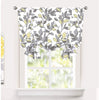 UKN Sketch Floral Branch Leaves Tie Up Curtain 45'' Width X 63'' Length Grey Modern Contemporary Polyester Thermal