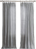 Window Solid W/c Trim Panel Pair 96 Inches Grey Casual Polyester Blend