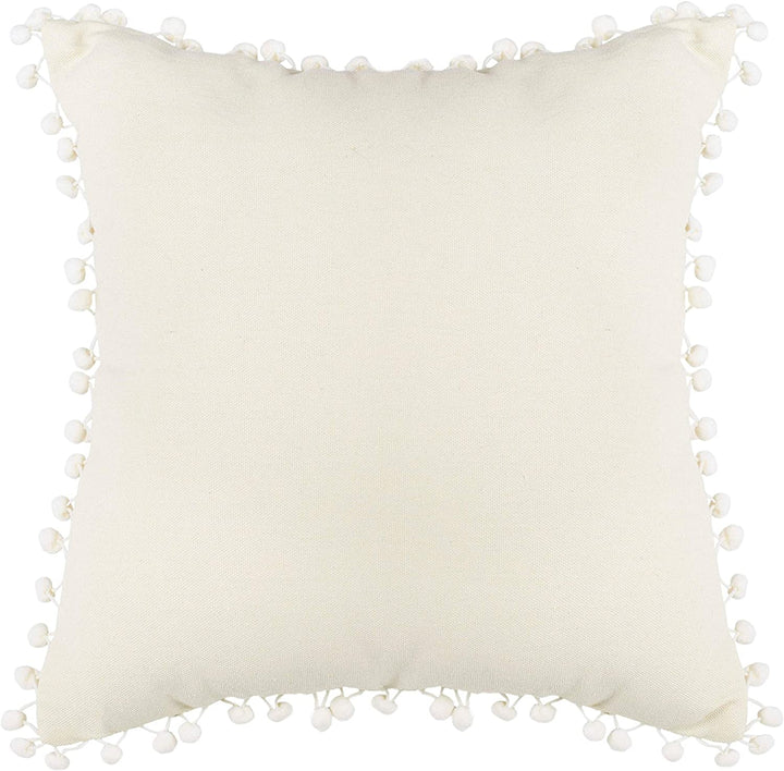 Decorative Pillow Beige Textured Bohemian Eclectic Modern Contemporary Transitional Polyester One Removable Cover - Diamond Home USA