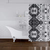 MISC Black White Shower Curtain by 71x74 Black Geometric Southwestern Polyester