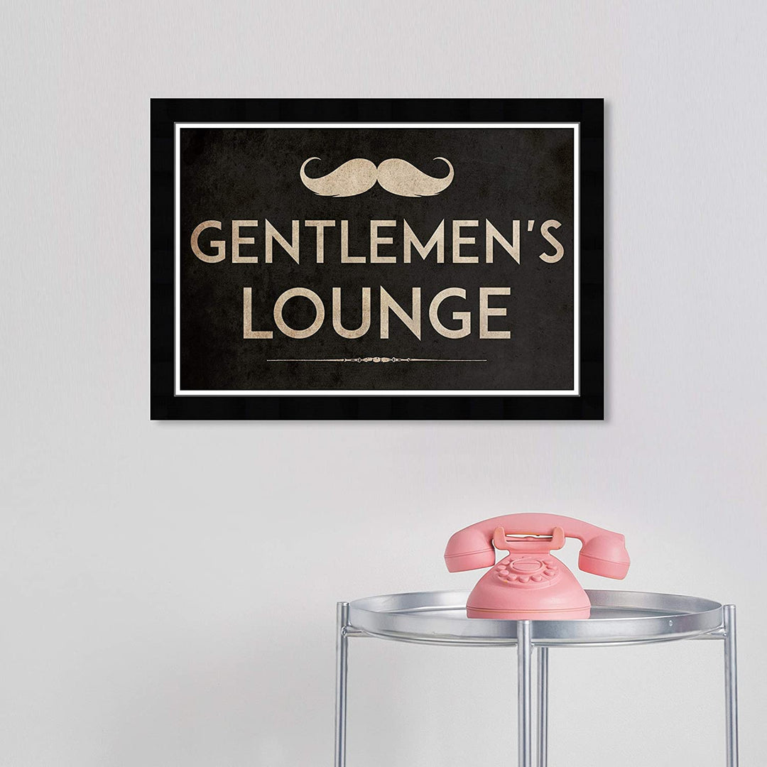 Gentlemen's Lounge Tjx' Bath Laundry Wall Art Framed Gold