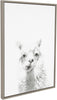 Alpaca Framed Canvas Wall Art Te Tai Gray 23x33 Modern Contemporary Rectangle
