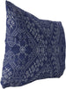 MISC Navy Indoor|Outdoor Lumbar Pillow 20x14 Blue Geometric Southwestern Polyester Removable Cover