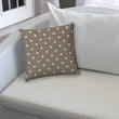 Diner Dot Taupe Indoor/Outdoor Pillow Sewn Closure Color Polka Dots Modern Contemporary Polyester Water Resistant