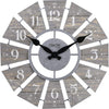 UKN Gray Numeral Farmhouse Windmill Clock American Crafted Cool Plastic 24 X 2 Grey Round