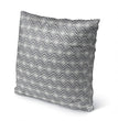 Retreat Smoke Indoor|Outdoor Pillow by Tiffany 18x18 Grey Geometric Modern Contemporary Polyester Removable Cover