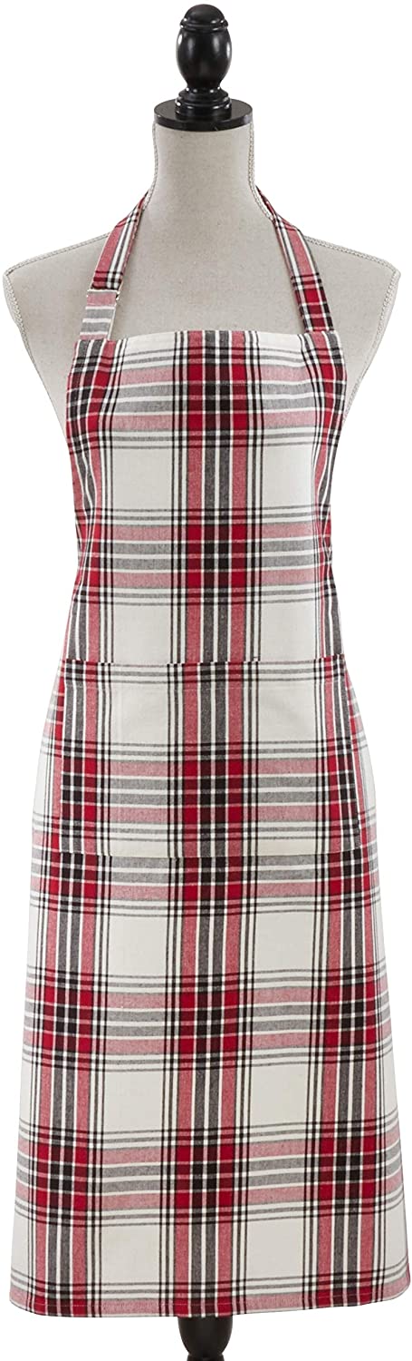 Plaid Pattern Cotton Apron