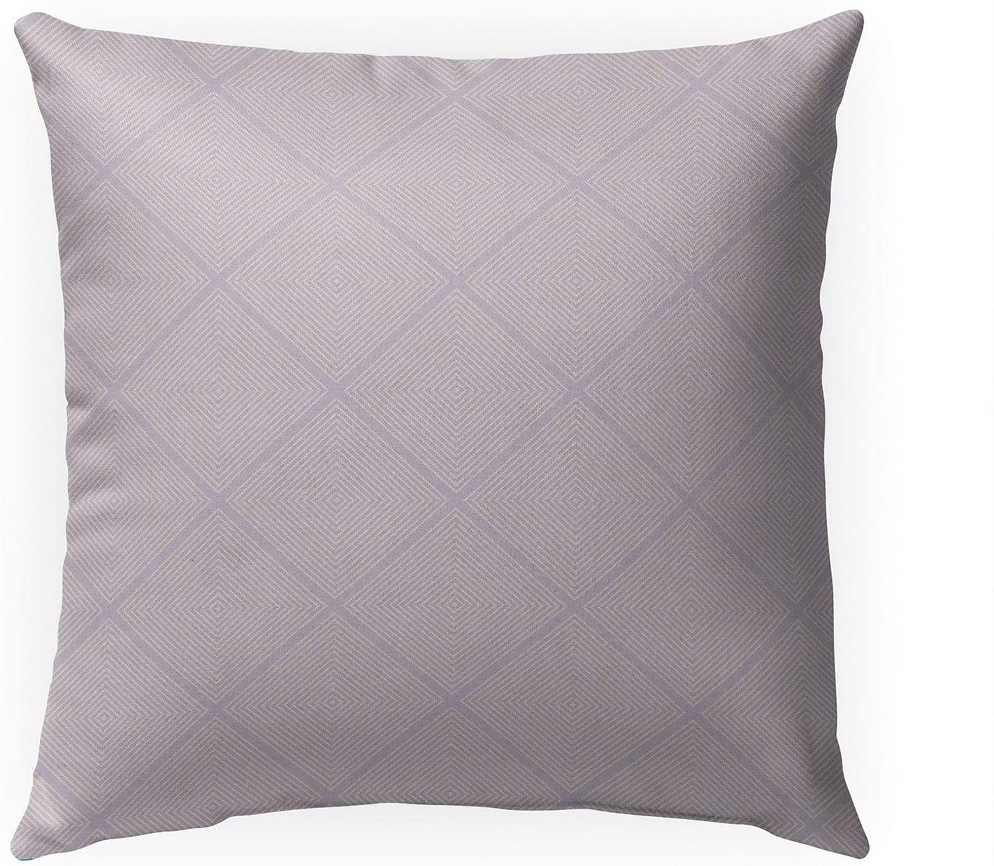Tribal Diamond Lavender Cream Indoor|Outdoor Pillow by 18x18 Purple Geometric Modern Contemporary Polyester Removable Cover