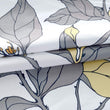 UKN Sketch Floral Branch Leaves Tie Up Curtain 45'' Width X 63'' Length Grey Modern Contemporary Polyester Thermal