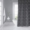 MISC Black Abstract Leaf Shower Curtain Geometric Southwestern Polyester