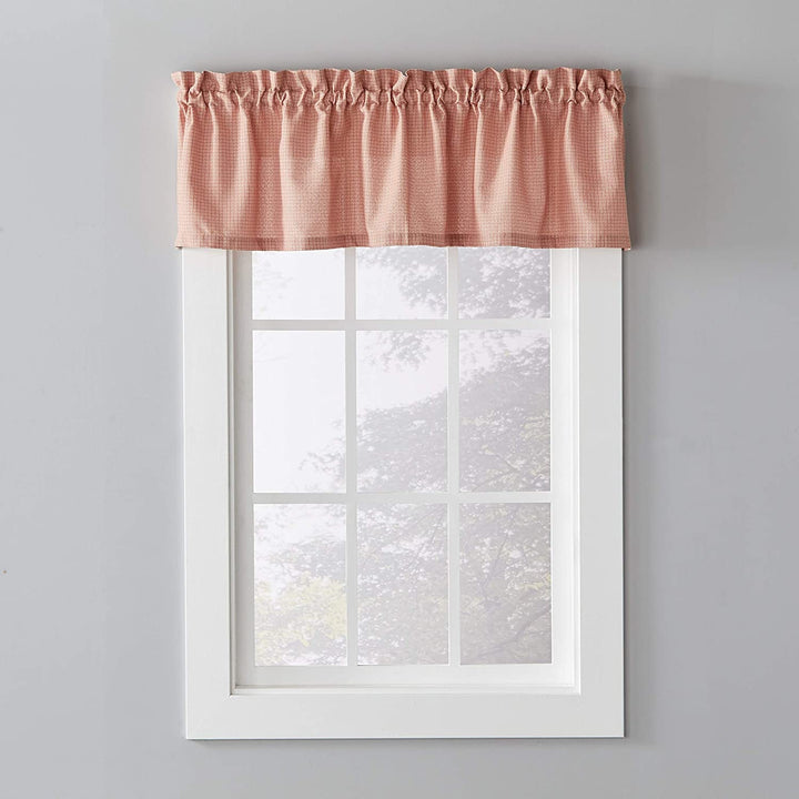 Rust 13 inch Valance Orange Solid Mid Century Modern