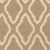 Unknown1 Hand Woven 'Faller' Tan Wool Area Rug 2'6" X 8' Runner Brown Geometric Transitional Rectangle Latex Free Handmade