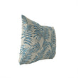 UKN Blue Tropical Leaves Lumbar Pillow Blue Geometric Polyester Single Removable Cover
