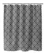 MISC Stairstep Diamond Bw Shower Curtain by Black Geometric Southwestern Polyester