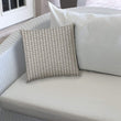 Trek Taupe Jumbo Indoor/Outdoor Zippered Pillow Cover Tan Striped Bohemian Eclectic Polyester Closure