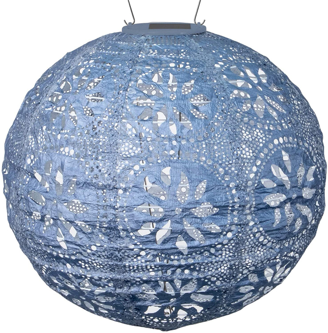 Boho Globe Metallic Blue Plastic Stainless Steel Synthetic