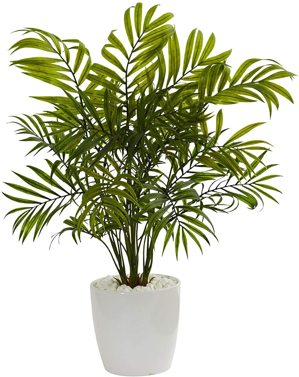 Palms White Planter Artificial Plant (Set 2)