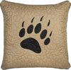 Unknown1 Bear Walk Plaid UCC Paw Decorative Pillow Brown Embroidered Cabin Lodge Polyester