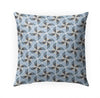 Blue Indoor|Outdoor Pillow by Tiffany 18x18 Blue Geometric Modern Contemporary Polyester Removable Cover