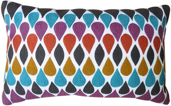 Decorative Throw Pillow Color Abstract Casual Cotton One