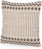 Boho Cotton Throw Pillow by Taupe White Geometric Modern Contemporary Single Removable Cover
