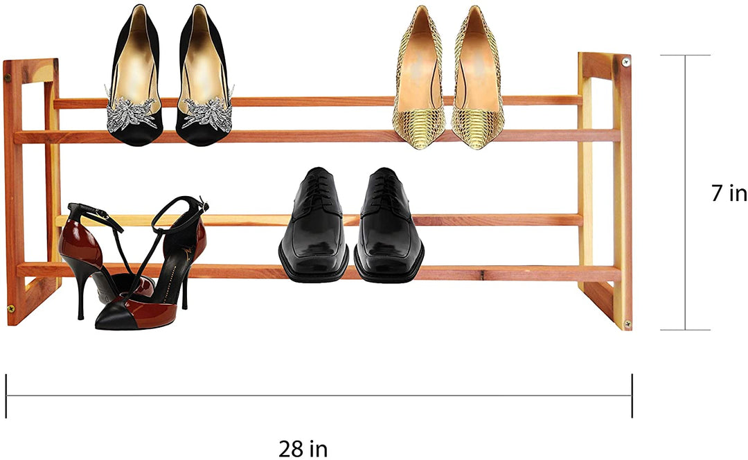 MISC Aromatic Cedar Shoe Rack A120 Tan Wood Stacking