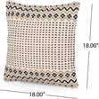 Boho Cotton Throw Pillow by Taupe White Geometric Modern Contemporary Single Removable Cover