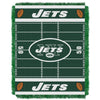 36"x46" NFL Jets Baby Throw Sports Football Blanket Team Logo Printed Football Field Plush Cozy Throw Blanket Kids Super Soft Warm Bedding Fringed