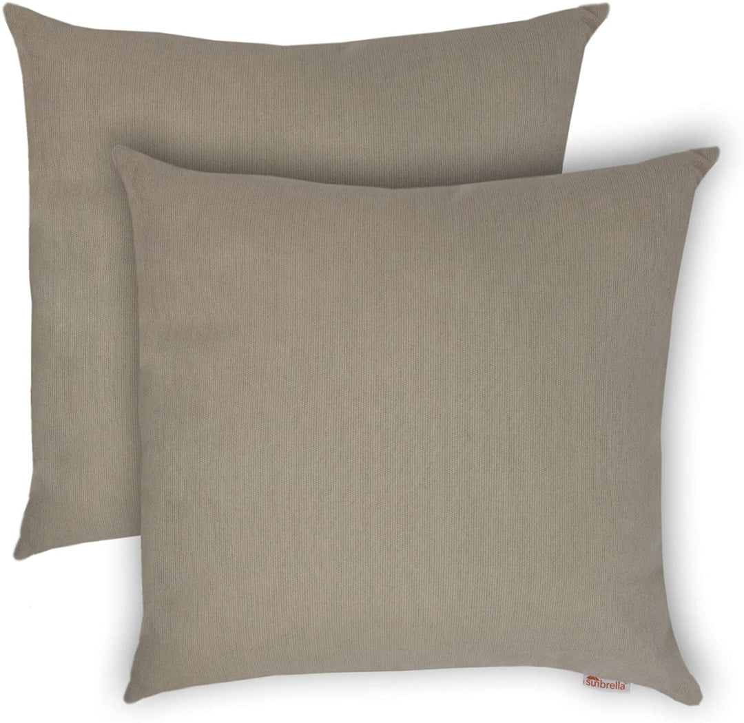 Sand 18 inch Outdoor/Indoor Pillow (Set 2) Khaki Solid Color