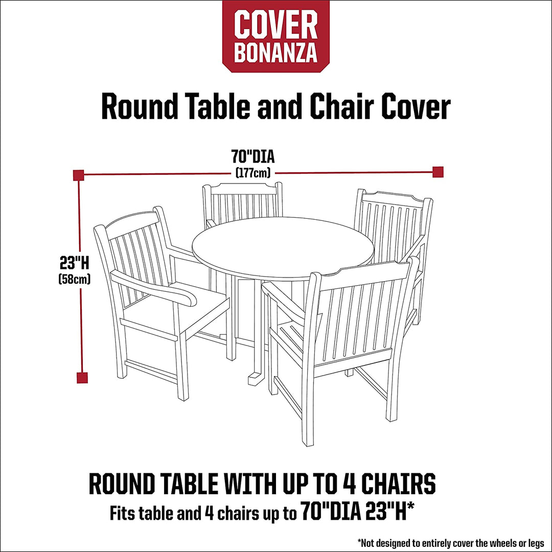 MISC Cover 70 Inch Round Table Chair Polyester Waterproof