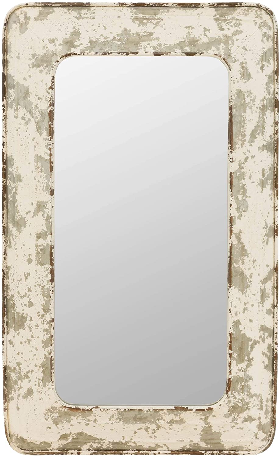 Farmhouse Wall Mirror N/ White Industrial