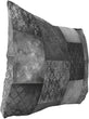 MISC Eclectic Bohemian Patchwork Dark Grey Indoor|Outdoor Lumbar Pillow 20x14 Grey Patchwork Bohemian Eclectic Polyester Removable Cover